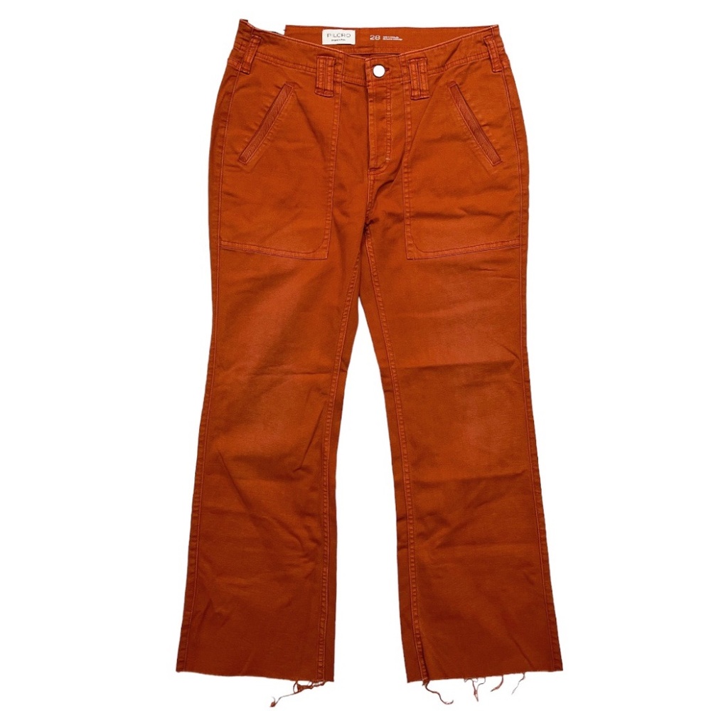 Anthropologie Pilcro The Yaya Crop Flare Pants Orange Women's 28 NWT